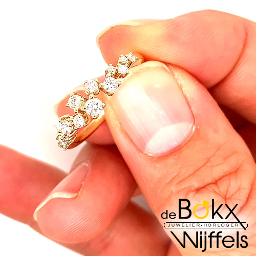 Diamant ring in geel goud maat 52 - 58125