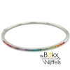 regenboog armband in staal van lotus - 600141