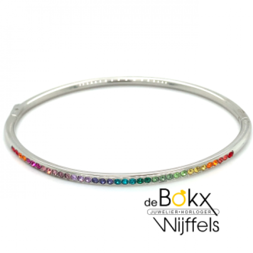 regenboog armband in staal van lotus - 600141