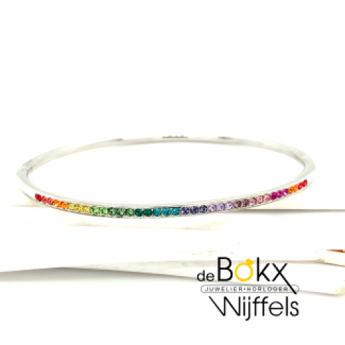 regenboog armband in staal van lotus - 600141