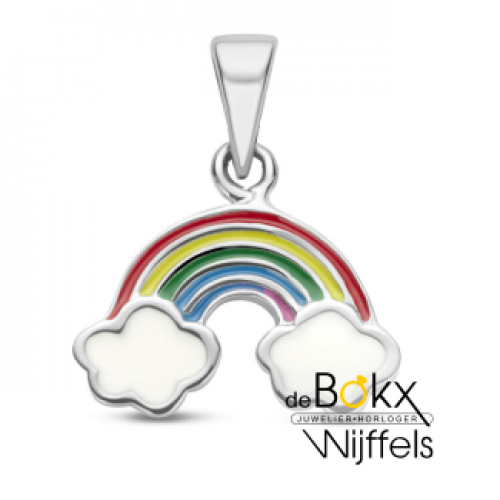 ketting met hanger regenboog 41+4cm - 600298