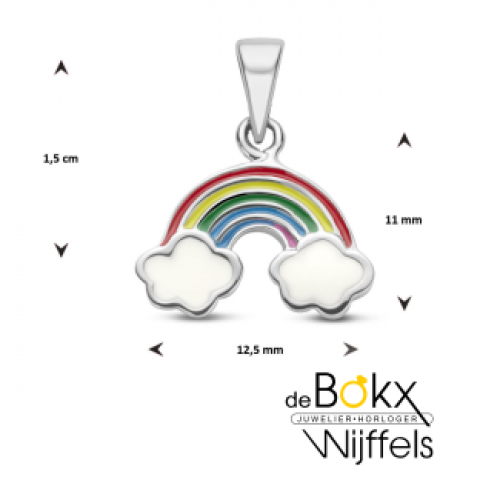 ketting met hanger regenboog 41+4cm - 600298