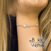 armband bloemen in zilver 13 + 3 cm - 600440