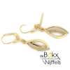 Gouden oorhangers fantasie krul/ ovaal - 600449