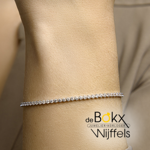 Tennisarmband met zirkonia 17cm 2.5mm zilver - 600591