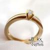 Geel gouden ring met twee diamanten maat 54 - 600691