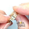 Geel gouden ring met twee diamanten maat 54 - 600691