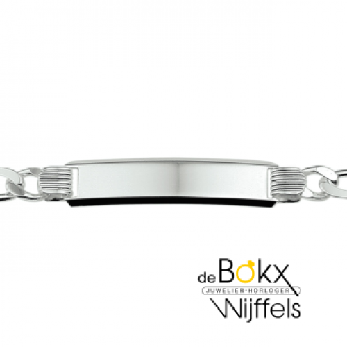 graveerarmband zilver met figaro schakel 20 cm - 600730