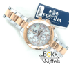 festina dames horloge staal en roze kleurig boyfriend collectie F20605-1 - 600742