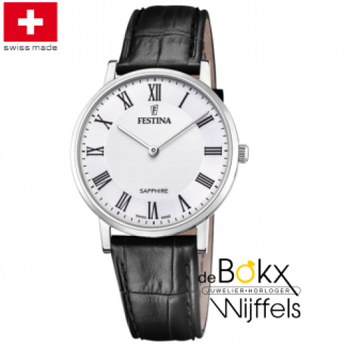 Festina duidelijk heren horloge F20012-2 swiss made - 600754