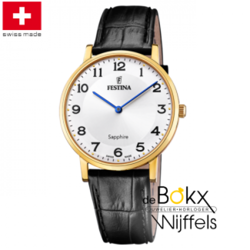 Festina duidelijk heren horloge F20016-5 swiss made - 600757