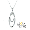 zilveren ketting met bogen hanger - 600768