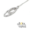 zilveren ketting met bogen hanger - 600768