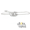 armband  Lotus in zilver met cirkels 16 -20cm - 600788