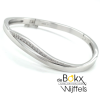 bangelarmband zilver met zirkonia steentjes - 600847