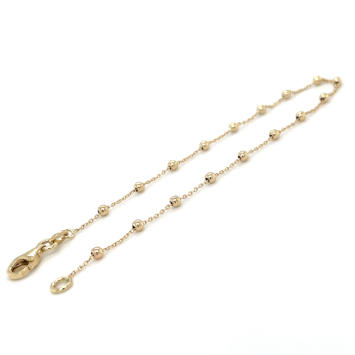 bolletjes armband in goud met 17 kleine balletjes 19cm - 600911